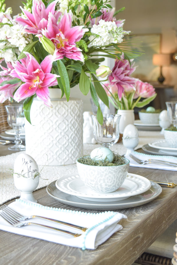 Casual Elegant Easter Table Scape - ZDesign At Home