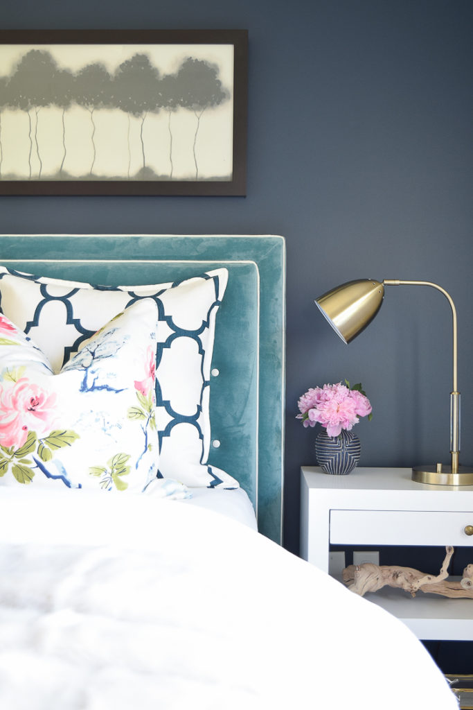 Basic to Beautiful Custom Velvet Headboard - ZDesign At Home