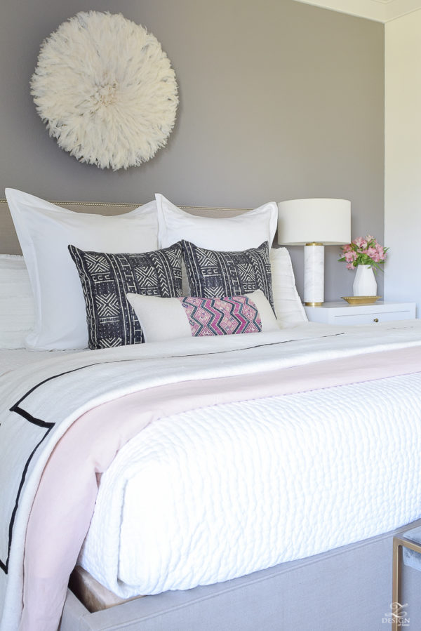 Shades of Pink Spring Bedroom Home Tour - ZDesign At Home