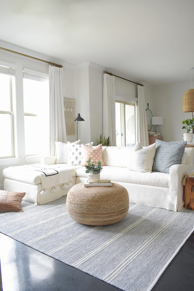 Light & Airy Spring Living Room Tour - ZDesign At Home