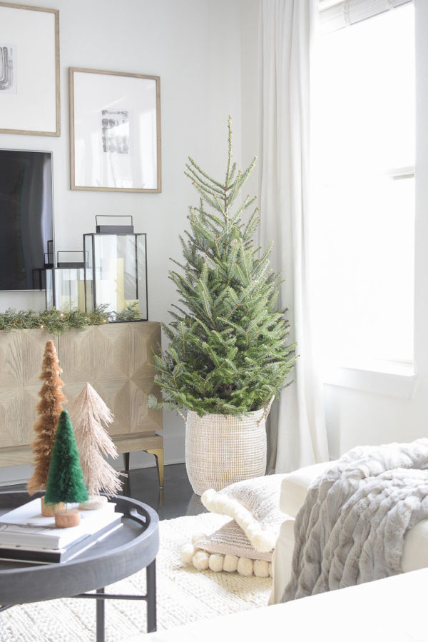 Black, White & Gold Modern Christmas Living Room Tour - ZDesign At Home