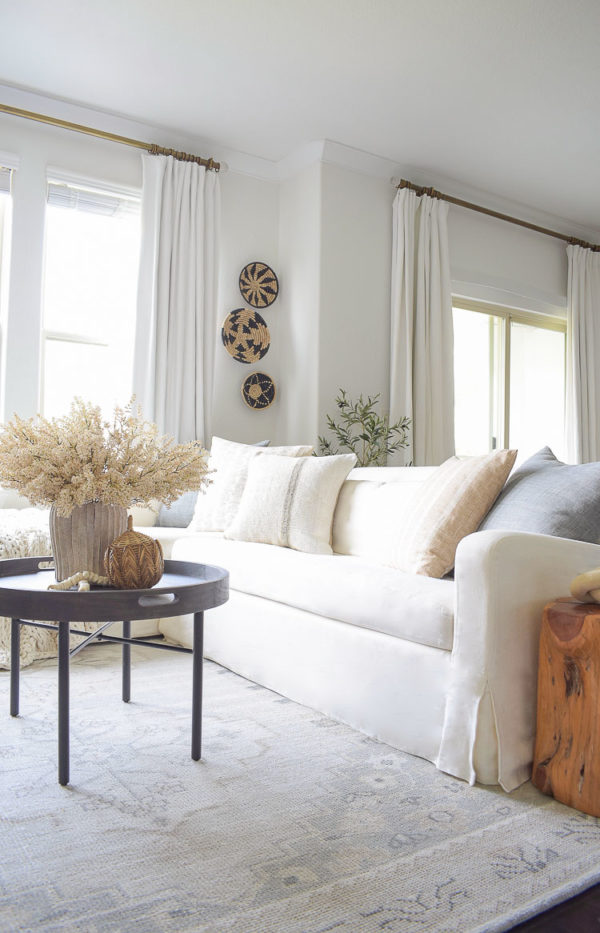 Layered, Neutral Fall Living Room Tour - ZDesign At Home