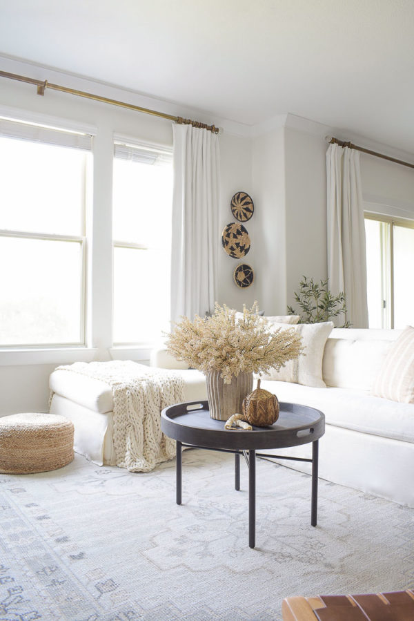 Layered, Neutral Fall Living Room Tour - ZDesign At Home