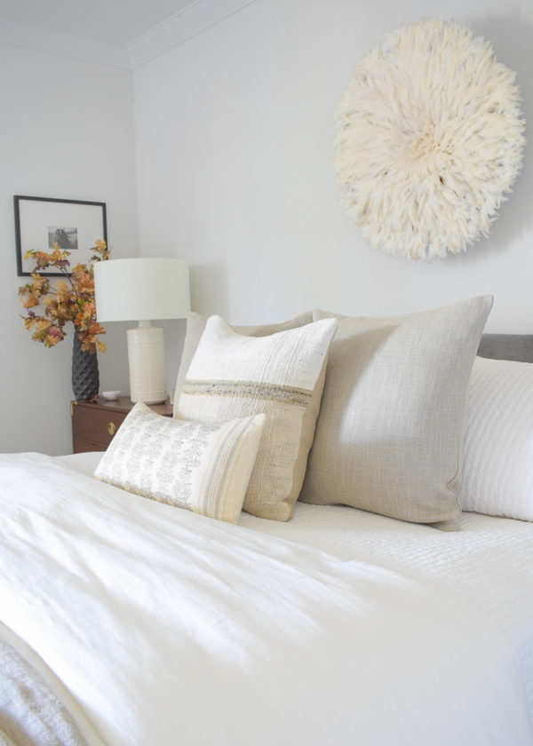 Layered, Neutral Fall Bedroom Tour - ZDesign At Home