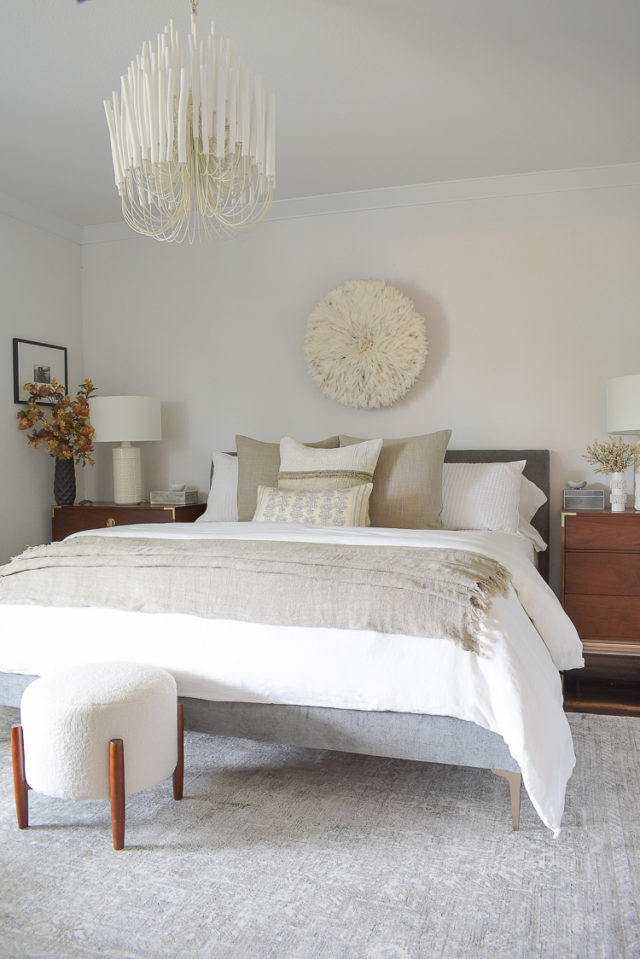 Layered, Neutral Fall Bedroom Tour - ZDesign At Home