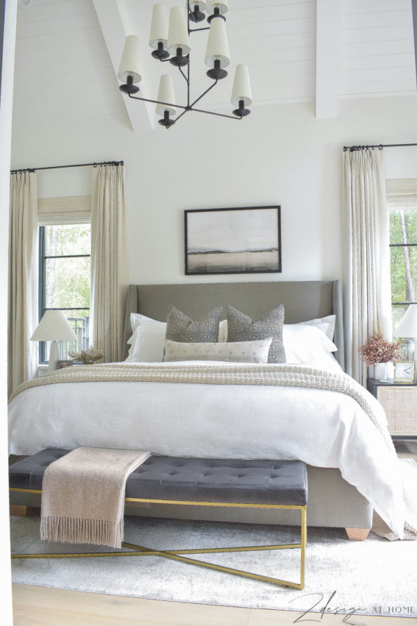 Simple Transitional Modern Fall Bedroom Tour - ZDesign At Home