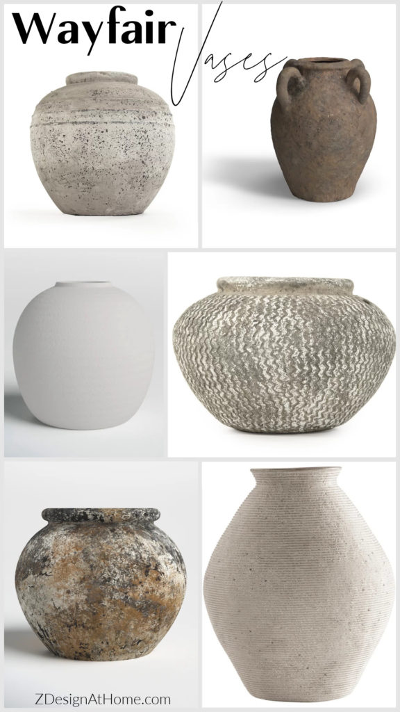 textured vases from wayfair 