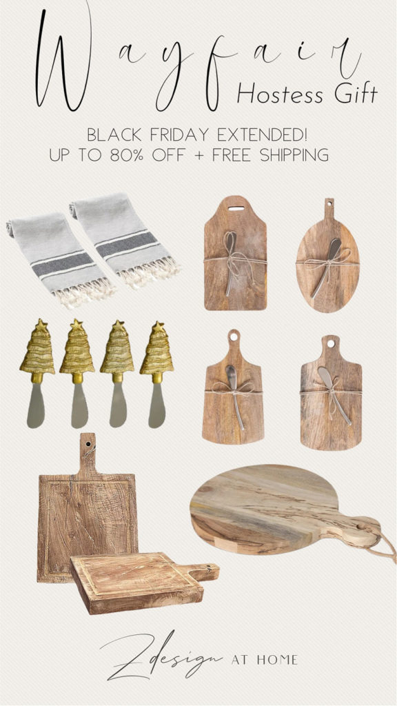 the best hostess gifts for home decor lover, cutting boards and fringe hand towels